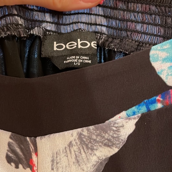 Sheer long wide pants, with shorts underneath built in - Bebe size L - Picture 2 of 4